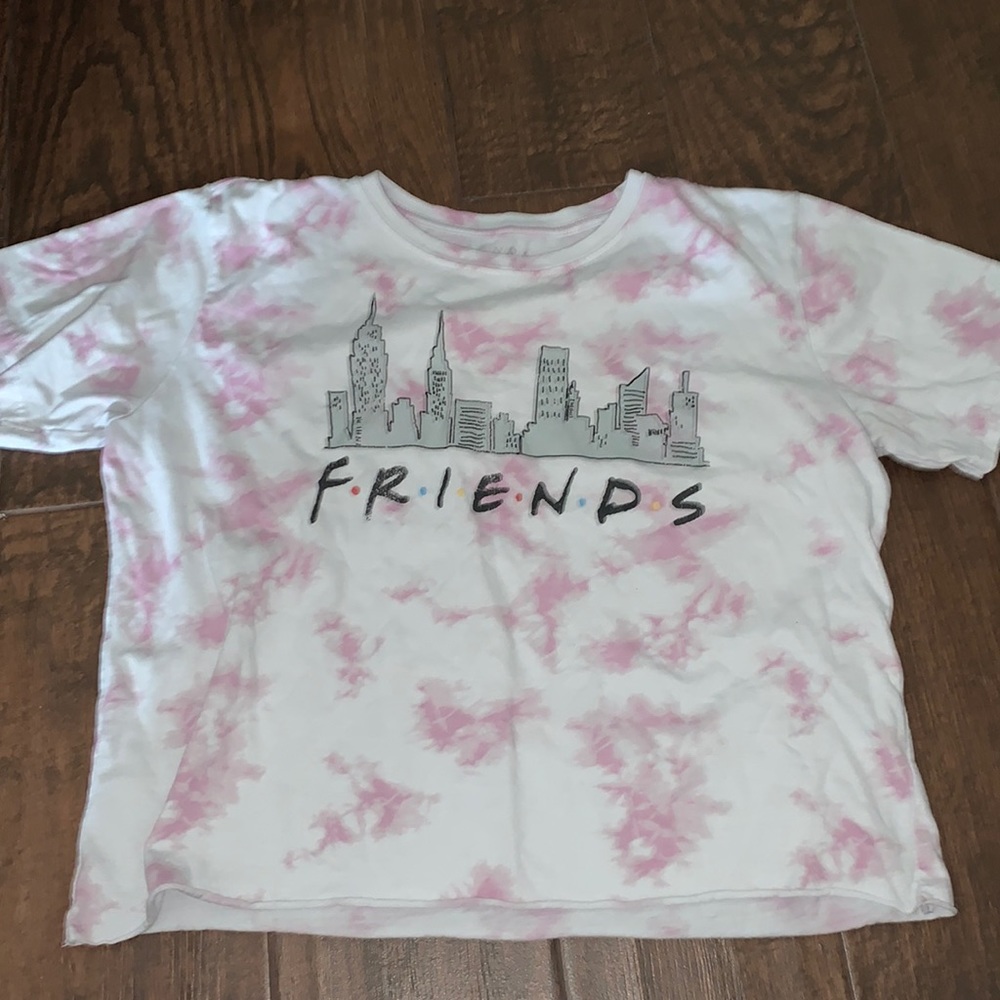 Pink/white tie dye FRIENDS shirt
